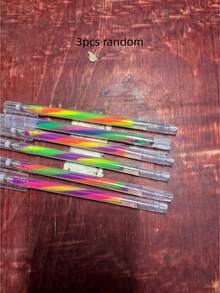 Colorful Paint Spiral Ballpoint Pens Random Color Styles, Gradient Color Hand Account Books, Dreamy Graffiti Rainbow Pens, Multi-Color In One Stroke, High-Beauty Creative Student Stationery Ballpoint Pens - Multicolor - View 14