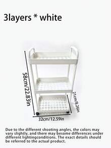 1pc Multi‑Layer Movable Storage Cart, Durable Plastic Rolling Organizer, Wheeled Utility Cart For Kitchen, Bathroom, Bedroom, Dorm & Office, Pantry Countertop Tidying, Toys, Books & Beauty Supplies, Ideal Holiday & Housewarming Household Sorting Gift - multicolor - View 8