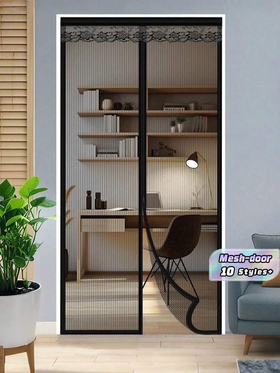 1件裝磁吸式紗門，自動關閉重型免手動網門，防蟲擋蚊且通風，寵物友善，適用於居家、露台、陽台、後院，室內外通用夏季必備