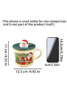 北歐聖誕風格馬克杯，創意辦公室咖啡杯，情侶居家聖誕禮品套組，聖誕裝飾，送給家人與朋友的完美聖誕禮物 - 彩色 - 查看 3