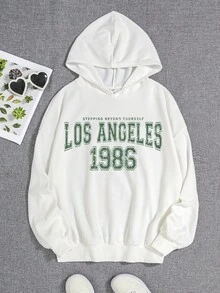 Teen Girl Slogan Graphic Sweatshirt - White - View 3