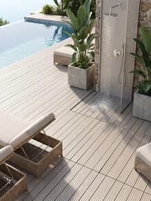 5/10 PCS PVC Plastic Self-Assembling Balcony Terrace Garden Outdoor Waterproof Anti-Corrosion Floor Tiles, Yard Outdoor Waterproof Ceramic Tiles - multicolor - View 7