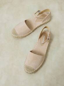 Styleloop Ladies, Straw Twine, Buckles, Lame Heels, Platform Flats. - Apricot - View 11