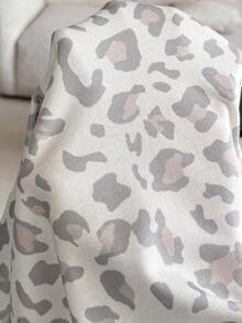 SHEIN Setelan Hamil 2 Potong Hoodie dan Celana Jogging Motif Leopard Musim Gugur - MultiWarna - View 7