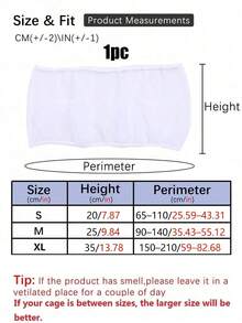 1pc Elastic Tight Mesh Net Dustproof Cover For Birdcage, All Seasons Universal Universal Anti-Feather Anti-Spilling Bird Cage Hood - White - View 10
