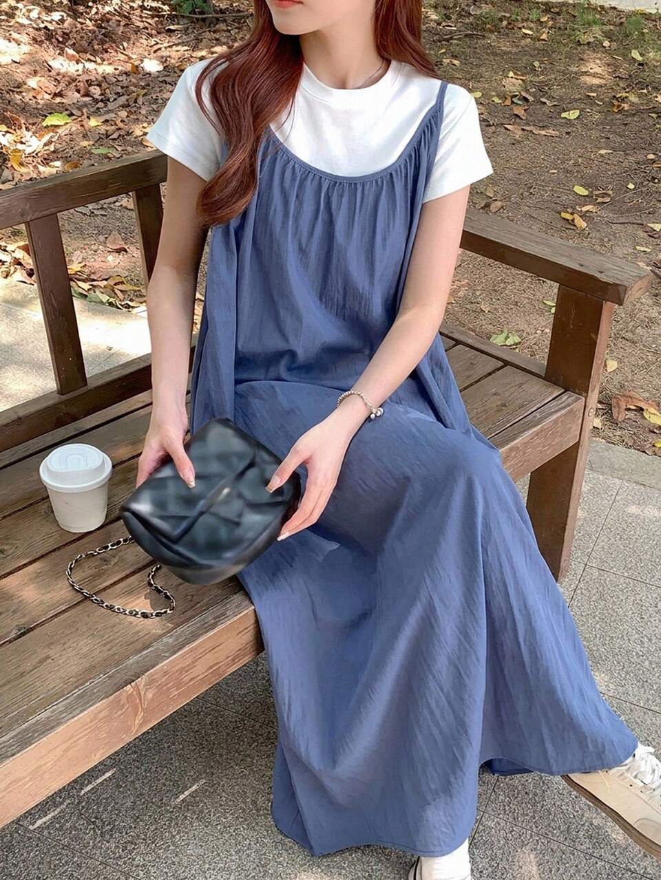 Women's Solid Backless Tie-Back Casual Dress, Summer,Fall Clothes