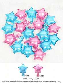 MINKOJA 100 piezas Globos de aluminio con forma de estrella de 5 pulgadas Mini Pentagrama Decoración para fondo de pared de fiesta de cumpleaños feliz Escenas de boda Celebración de aniversario Decoración de ambiente al aire libre Arreglos de decoración de tienda Globos - Mini Star - Ver 15