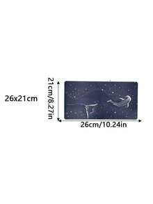 1pc Whale Shark Printed Desk Mat - Gaming Mouse Pad, Multipurpose Keyboard Pad, Durable Rubber Base, Starry Sky Design, Suitable For Office And Home, Perfect Gift For Family And Friends, Mouse Pad - Multicolor - View 10