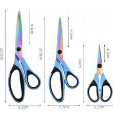 Household Tailor Scissors, Sewing Shears, Multi-Functional Handcraft Scissors, Office Scissors, Stainless Steel Titanium Plated Colorful Scissors, Hardened Sharp Blades, Ergonomic Design - Color-2 - View 10