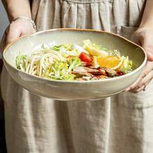1 PC Handmade Ceramic Salad Bowl, Soup Bowl, High-Quality Durable Restaurant-Grade Tableware, Suitable For Appetizers, Pasta, Desserts, Exquisite Holiday Gift, Appetizer Plate, Holiday Table Setting, Artistic Tableware. - View 8
