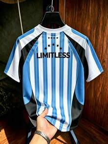 Manfinity Gritte Field Men's Contrast Color Striped Short Sleeve Sports T-Shirt - Multicolor - View 2