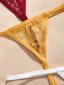 Spicy Aura 女款性感內褲 (3件組) - 彩色 - 查看 3