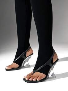 Denimoi Women's Thick Sole Platform Sandals, Suitable For Daily Wear - Black - View 1