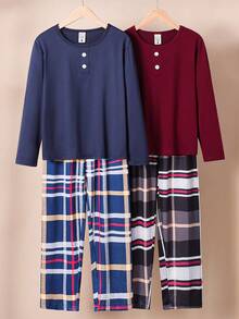 4PCS Tween Boys Pajamas - Multicolor - View 3