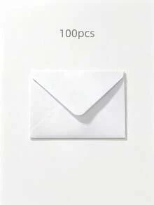 100/50/10pcs White Woodgrain Letter Window Envelopes, DIY Craft Gift Packaging Bags, Wedding Invitation Card Covers, Cash Envelopes, Stationery, Office Envelopes, Wedding Envelopes - White - View 9