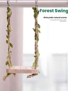 1Pc Parrot Toy Swing, Bird Toy To Relieve Boredom And Have Fun, Special Products For Tiger Skin And Peony, Climbing And Biting Cage, Interior Decoration - Multicolor - View 4