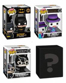 Funko Bitty Pop DC Batman 4 Packs Mini Vinyl Figure Set, Batman The Joker Catwoman Mystery Figure Included, Display Shelf Collectible Desktop Ornament - Multicolor - View 3