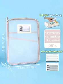 A4 Student & Teacher Book Storage Bag, Large Capacity Stationery Organizer Bag, File Folder, School & Office Supplies Pouch. - bony - View 13