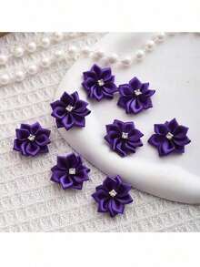 50pcs Handmade Embellished Flower DIY Clothing Accessories - Multicolor - View 19