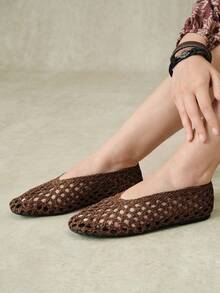 Styleloop Ladies, Willow Nails, Buckles, Flat Shoes. - Brown - View 11