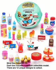 MGA Entertainment 1pc Random Mystery Ball, MGA's Miniverse Make It Mini Treats ,Candy Theme DIY Mini Food Resin Kit, Jolly Rancher, Ring Pop, PEZ, ICEE Or Roll Replica, Non-Edible Blind Box With Mini Vending Machine Display - Multicolor - View 8