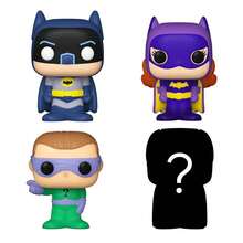 Funko Bitty Pop Batman Retro Comic 4 Packs Mini Vinyl Figure Set, Batman The Riddler Batgirl With Mystery Character, Shelf Display Collectible Decor - Multicolor - View 7