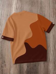 Daypath Men's Round Neck Color Block Letter Print Casual Everyday T-Shirt - Multicolor - View 2