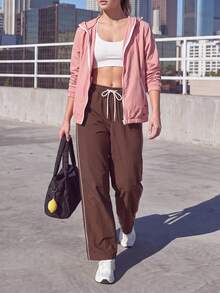 WanderVale Women's Casual Sports Outdoor Long Pants - Burgundy - View 5