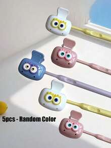 5-In-1 Cute Eyed Toothbrush Holder - Dopamine Color Toothbrush Travel Set - Dust-Proof Toothbrush Protector, Suitable For Home/Travel - Multicolor - View 14