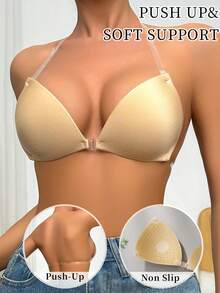 SHEIN 1件女款內衣配件，適合日常穿著 - 金色 - 查看 4
