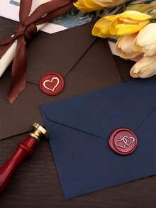 Heart Wax Seal Stamp – Vintage Romantic Sealing Stamp For Wedding Invitations, Valentine's Day Gift Wrapping & Envelopes - one-size - View 6