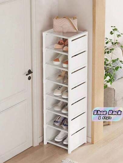 1 Piece Of Household Multi-Layer Single-Row Shoe Rack, Suitable For Shoe Storage In Living Rooms And School Dormitories, Can Be Assembled Freely, Home Decoration