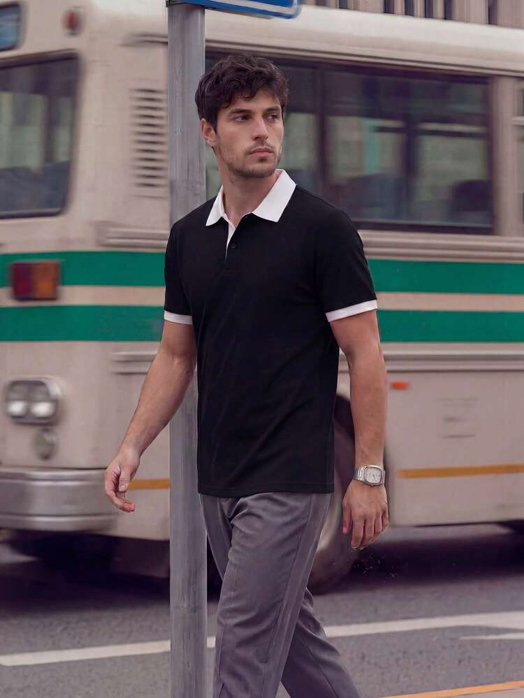 TekDrob Double Anti-Odor Polo With Regular Fit And Contrast Details - Multicolor - View 5