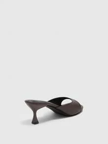 CUCCOO BIZCHIC Women's Square Toe With Low-Heeled Slippers, Elegant Open-Toed Sandals, Daily Casual Commuting Shoes Design High Heels - Brown - View 10