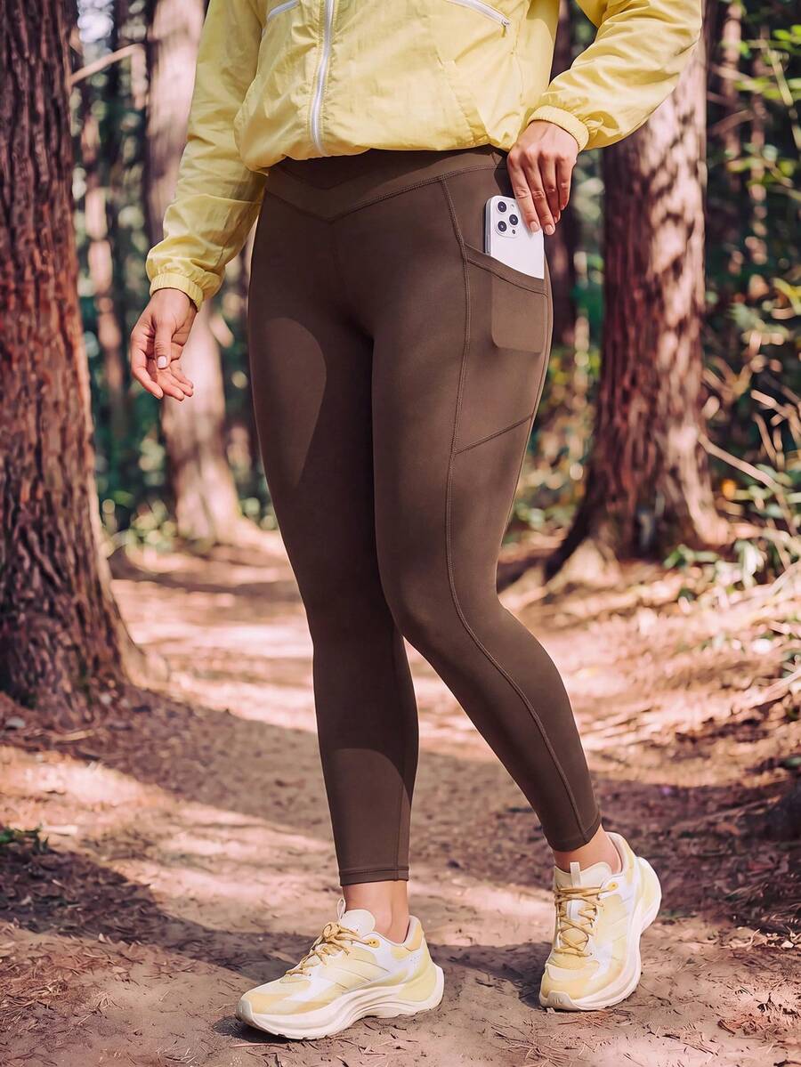 In My Nature Women's Plus Size Solid Color Casual Daily Wear Sports Tight Leggings