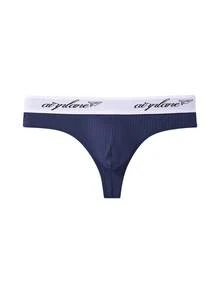 Manfinity Underwear&Sleepwear Basics Men's Letter Print Casual Daily T-Back Briefs - Multicolor - View 7