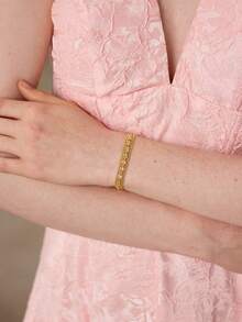 MOTF PREMIUM PRE18K GOLD-PLATED CHAIN SPLICING GEMSTONE TEMPERAMENT BRACELET - Yellow Gold - View 6