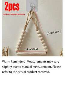 1/2pcs Rustic Paperless Tissue Paper Towel Holder - Natural Wood Bark Bathroom Shelf, Rope & Wooden Ball System, Farmhouse Style Bathroom Accessory (Compatible With Roll Paper), Tissue Box - multicolor - View 6