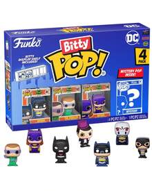 Funko Bitty Pop Batman Retro Comic 4 Packs Mini Vinyl Figure Set, Batman The Riddler Batgirl With Mystery Character, Shelf Display Collectible Decor - Multicolor - View 3