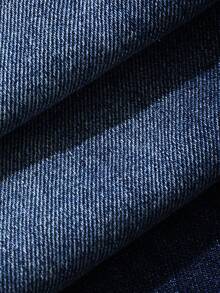 DAZY Women's Fashion Versatile Button Pocket Wide Leg Denim Jeans - Blue - View 8