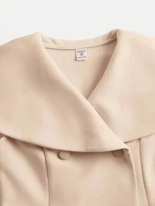Firerie Kids Tween Girls V-Neck Cardigan Dress, Business Commute Elegant Cute Casual Dress - Apricot - View 5
