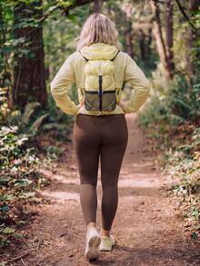 In My Nature Women's Plus Size Solid Color Casual Daily Wear Sports Tight Leggings - Brown - View 3