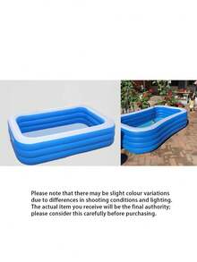 1PC Luxury Foldable Portable Multi-Layer Inflatable Swimming Pool, Suitable For Adults And Families - Durable Thickened PVC Material, Great For Water Entertainment In Garden, Backyard Or Rooftop - Inflatable swimming pool - View 8