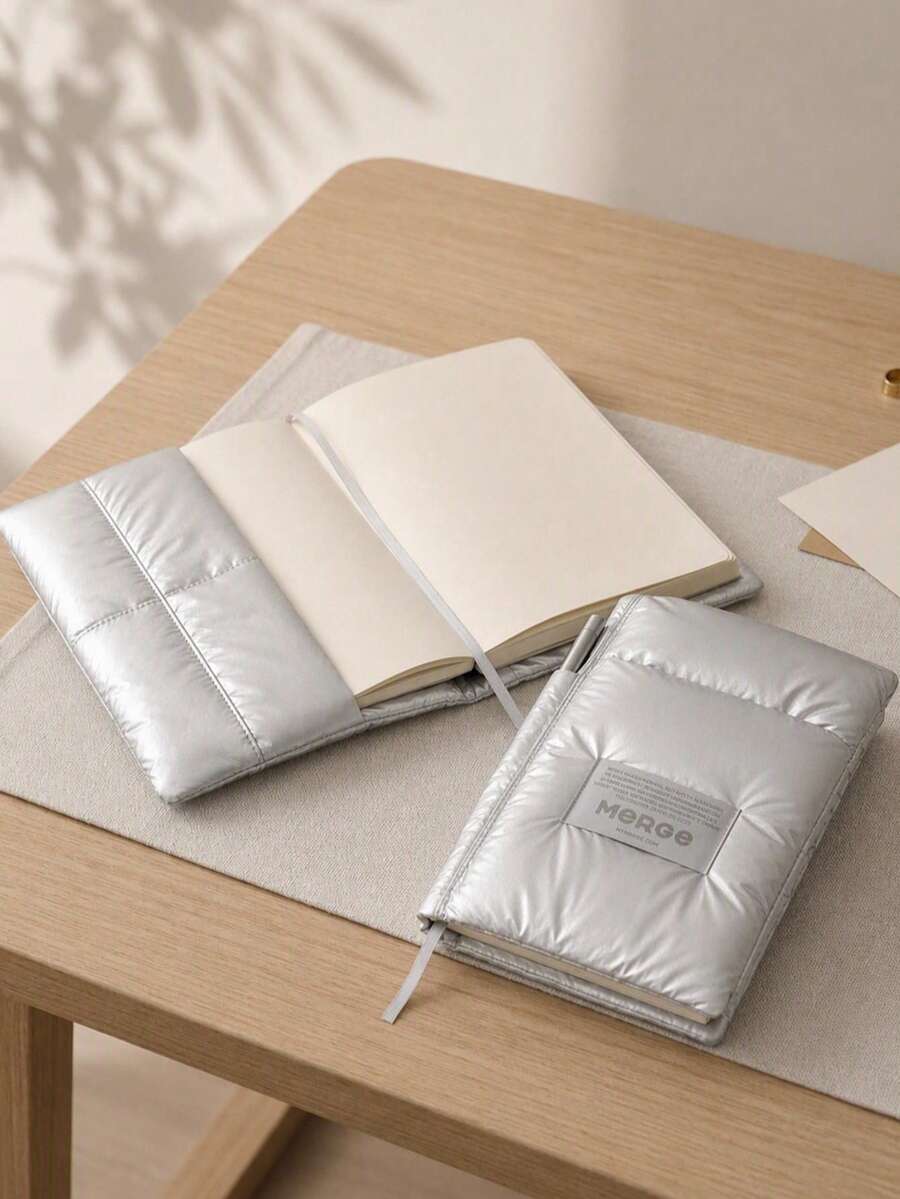Haus Hana 1pc A5 Soft Fabric Book Cover, Cute Minimalist Notebook Sleeve, Texture Loose-Leaf Diary Protector, Portable Sketch Pad Folder, Gift For Father's Day & Eid Al-Adha - multicolor - View 1