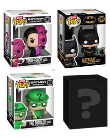 Funko Bitty Pop Batman Forever 4 Packs Mini Vinyl Figure Set, Two Face Batman The Riddler Mystery Figure Included, Collectible Shelf Display Ornament - Multicolor - View 3
