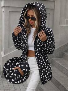 Aveloria Modichic Fashionable Casual Adjustable Waist Quilted Hooded Padded Coat Winter - Multicolor - View 2
