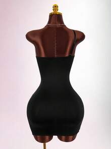 Amplova Mesh Patchwork Underwire One Shoulder Adjustable Strap Bodycon Bodycon Semi-Sheer Sexy Y2K Mini Dress For Women - Black - View 8