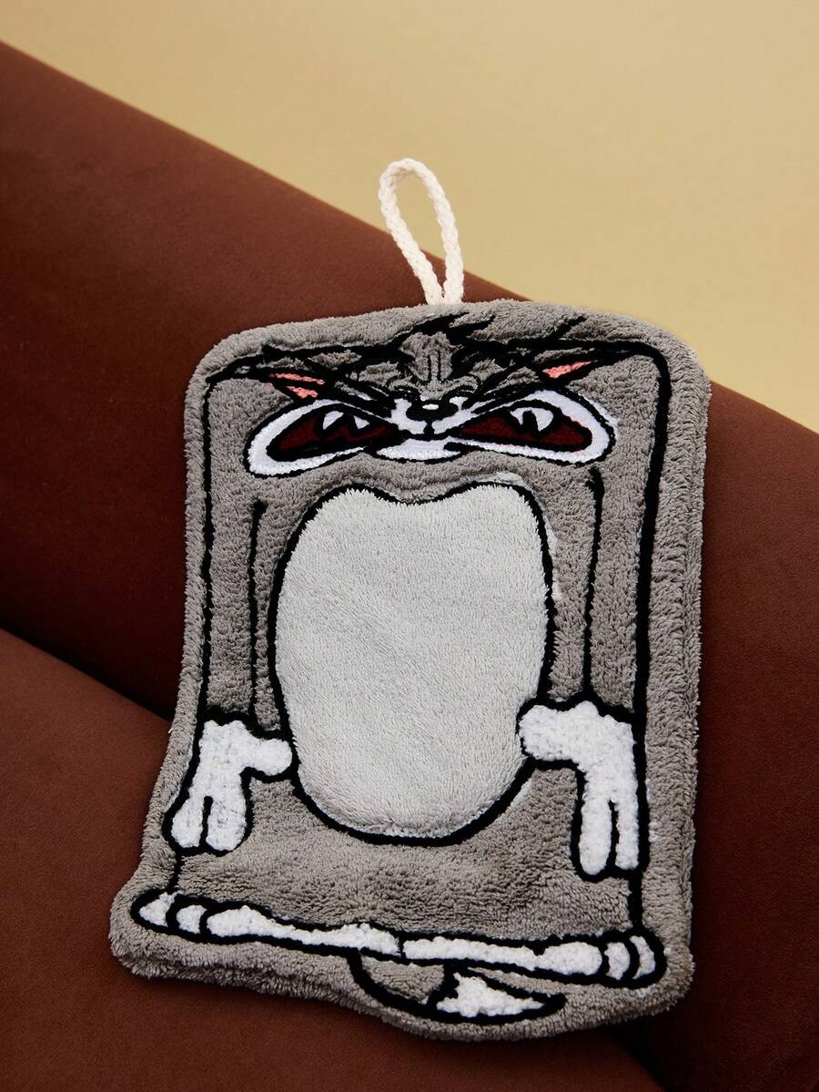 TOM & JERRY X Joivida 1 buah Handuk Gantung Motif Kucing Kartun yang Lucu, Bahan Bulu Karang yang Sangat Menyerap, Kain Pembersih Serbaguna untuk Kamar Mandi & Dapur, Merchandise Animasi Klasik, Hadiah Rumah Tangga Sehari-hari - MultiWarna - View 1