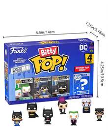 Funko Bitty Pop DC Batman Mini Vinyl Figure Display Set, The Joker Batgirl Batman Character Collection With Box And Loose Figure Shelf Decor - Multicolor - View 2