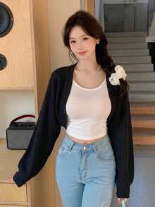 DAZY 女款商務休閒披肩領修身夾克外套 秋季 - 黑色 - 查看 7